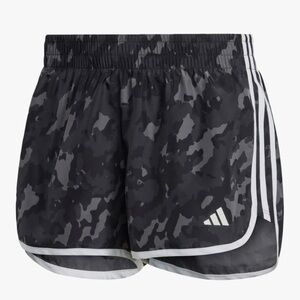 Adidas Women's Athletic Shorts in Black and Gray Camo